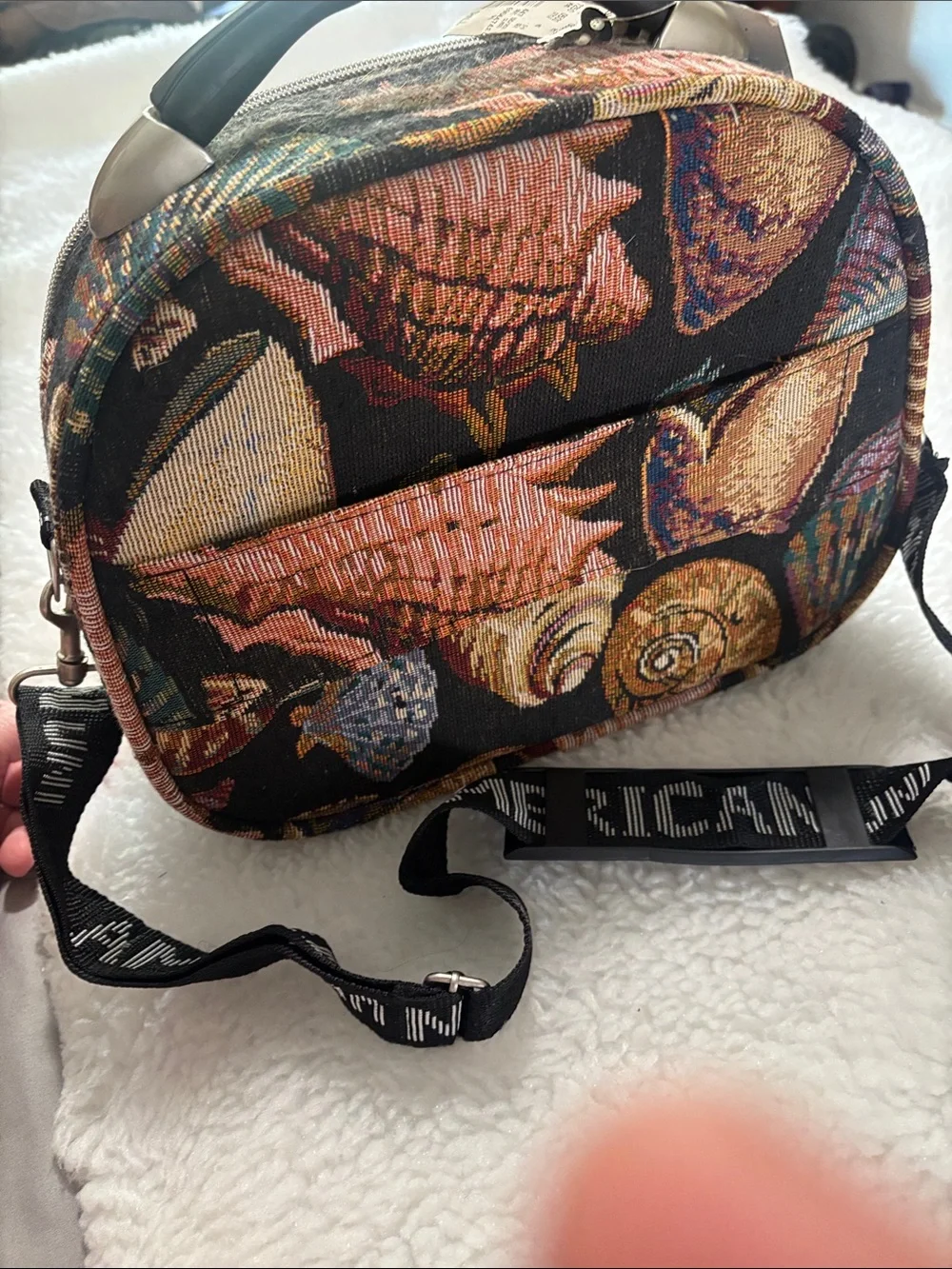 Black Floral Travel Toiletry Bag